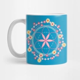 Daisy Flowers Love Hearts Mug